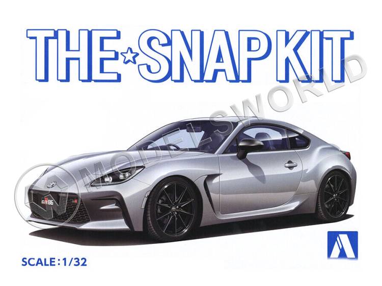 Склеиваемая пластиковая модель SNAPKIT Toyota GR-86 (Ice Silver Metallic). Масштаб 1:32 - фото 1