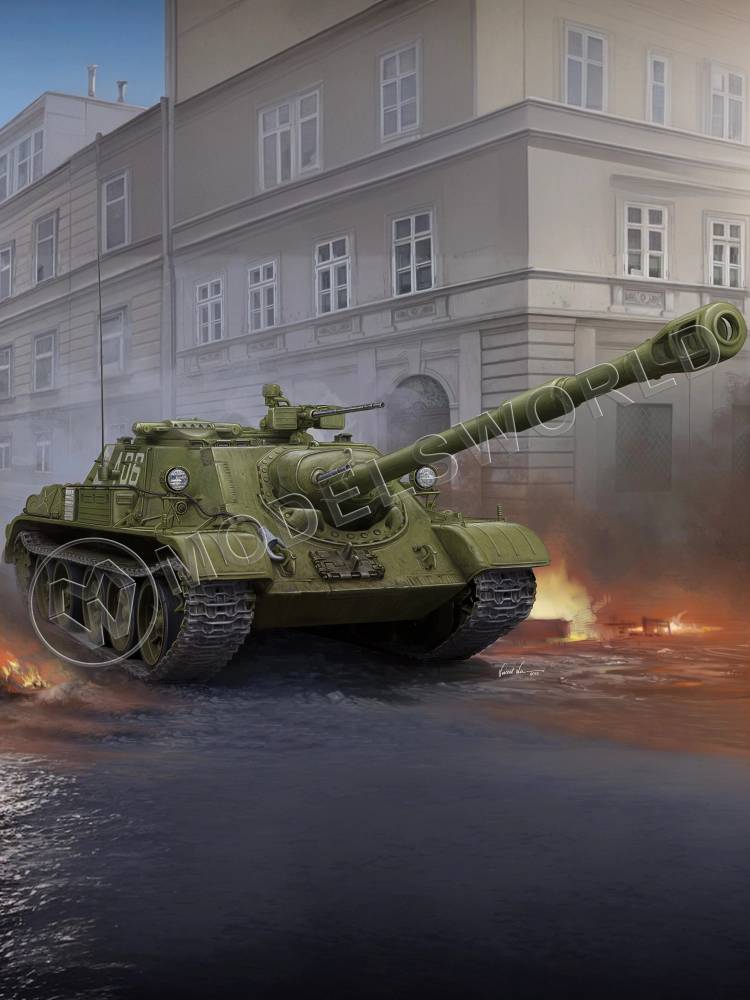 Склеиваемая пластиковая модель Советская СУ-122-54. Масштаб 1:35 - фото 1