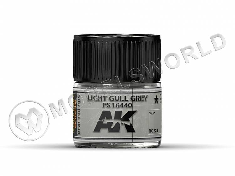 Акриловая лаковая краска AK Interactive Real Colors. Light Gull Grey FS 16440. 10 мл - фото 1