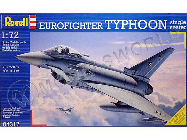 Склеиваемая пластиковая модель Истребитель Eurofighter Typhoon. Масштаб 1:72 - фото 1