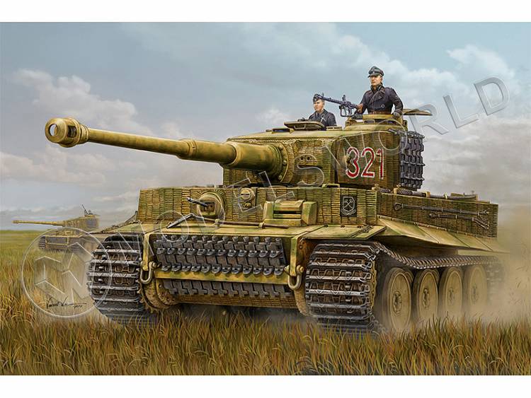 Склеиваемая пластиковая модель Немецкий танк Pz.Kpfw. VI Tiger I. Масштаб 1:16 - фото 1