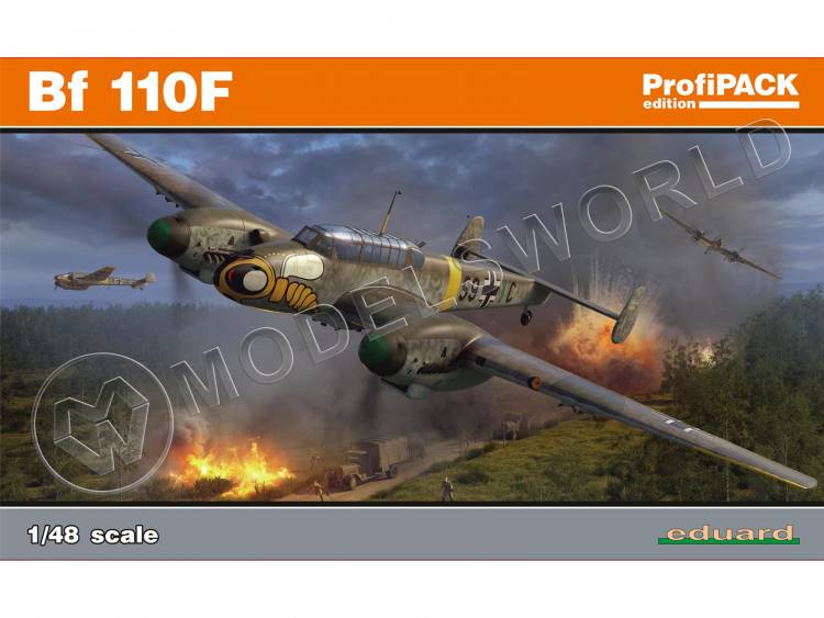 Склеиваемая пластиковая модель самолета Bf 110F. ProfiPACK. Масштаб 1:48 - фото 1
