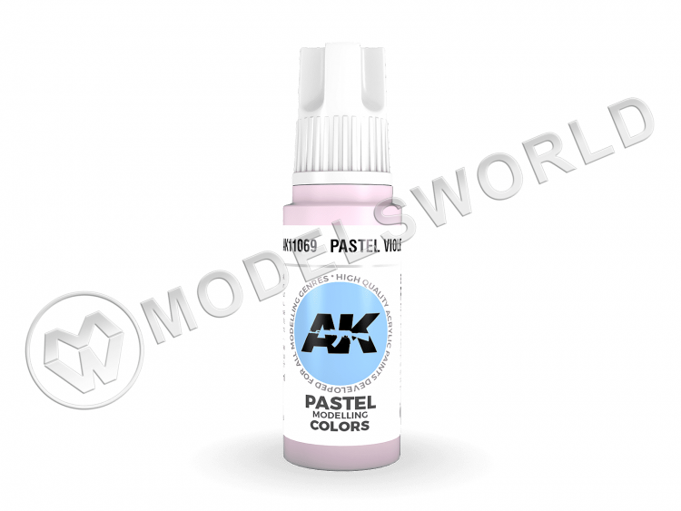 Акриловая краска AK Interactive 3rd GENERATION Pastel. Pastel Violet. 17 мл - фото 1
