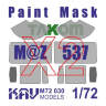 Окрасочная маска на остекление МаЗ-537 ДВОЙНОЙ набор, Takom. Масштаб 1:72