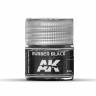 Акриловая лаковая краска AK Interactive Real Colors. Rubber Black. 10 мл