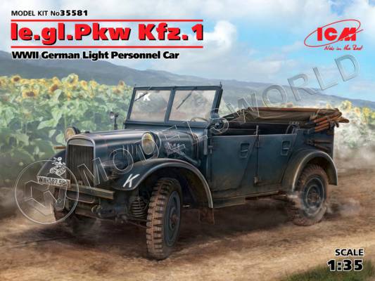 Склеиваемая пластиковая модель le.gl.Einheits - Pkw Kfz.1, Германский легкий внедорожный автомобиль ІІ МВ. Масштаб 1:35