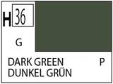 Краска водоразбавляемая MR.HOBBY DARK GREEN (глянцевая), 10 мл - фото 1