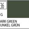 Краска водоразбавляемая MR.HOBBY DARK GREEN (глянцевая), 10 мл