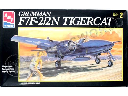 Склеиваемая пластиковая модель самолет Grumann F7F-2/2N Tigercat. Масштаб 1:48 - фото 1