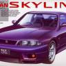 Склеиваемая пластиковая модель автомобиля Nissan Skyline GT-R V Spec,1:24.
