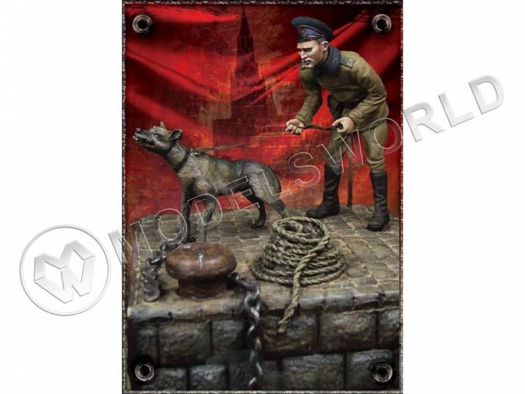 Фигура Русский караульный с собакой. Масштаб 1:35 - фото 1