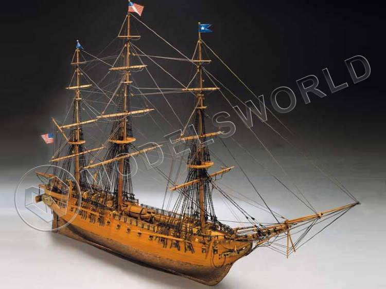 Набор для постройки модели корабля USS CONSTITUTION американский фрегат 1797 г.. Масштаб 1:98