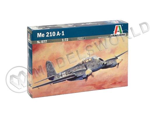 Склеиваемая пластиковая модель самолет Messerschmitt Me-210 A1 Fighter. Масштаб 1:72