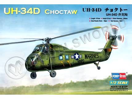 Склеиваемая пластиковая модель Вертолет UH-34D Choctawy. Масштаб 1:72 - фото 1