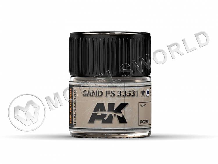 Акриловая лаковая краска AK Interactive Real Colors. Sand FS 33531. 10 мл - фото 1