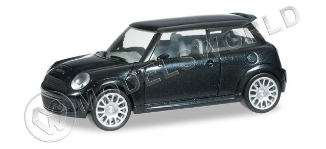 Модель автомобиля Mini Cooper S, черный. H0 1:87 - фото 1