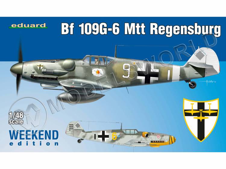 Склеиваемая пластиковая модель Bf 109G-6. Weekend. Масштаб 1:48 - фото 1
