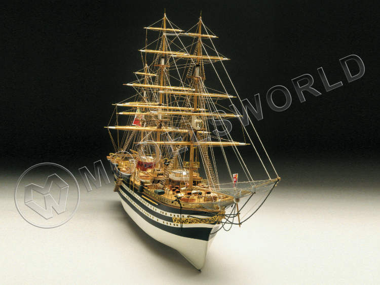 Набор для постройки модели корабля AMERIGO VESPUCCI итальянский учебный парусник. Масштаб 1:84 - фото 1