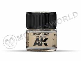 Акриловая лаковая краска AK Interactive Real Colors. USMC Sand FS 33711. 10 мл
