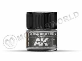 Акриловая лаковая краска AK Interactive Real Colors. US Army Helo Drab FS 34031. 10 мл