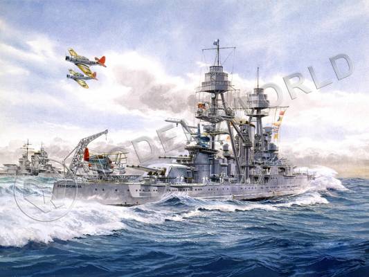 Склеиваемая пластиковая модель Линкор U.S.S. Pennsylvania BB-38, 1944. Масштаб 1:700