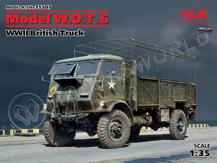 Склеиваемая пластиковая модель Model W.O.T. 6, Британский грузовой автомобиль ІІ МВ. Масштаб 1:35 - фото 1