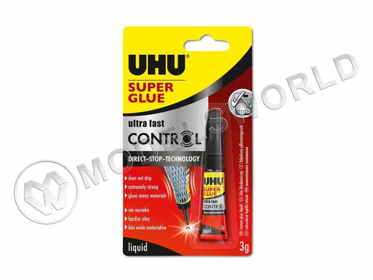Клей секундный универсальный UHU Super Glue, 3 г - фото 1