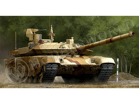 Склеиваемая пластиковая модель Российский основной танк T-90S MODERNIZED (Mod 2013). Масштаб 1:35 - фото 1