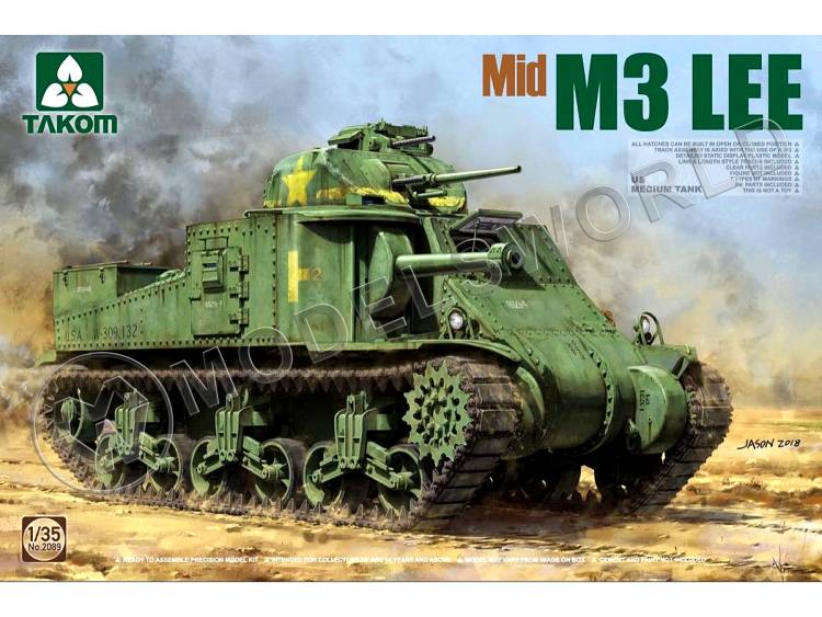 Склеиваемая пластиковая модель Американский средний танк M3 Lee Mid. Масштаб 1:35 - фото 1