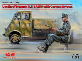 Склеиваемая пластиковая модель Lastkraftwagen 3.5 t AHN с германскими водителями. Масштаб 1:35