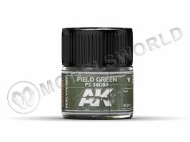 Акриловая лаковая краска AK Interactive Real Colors. Field Green FS 34097. 10 мл