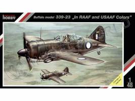 Склеиваемая пластиковая модель самолета Buffalo model 339-23 "IN RAAF and USAAF color". Масштаб 1:48