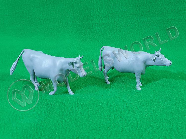 Набор фигурок "коровы" №3, 2 шт. Масштаб 1:35 - фото 1