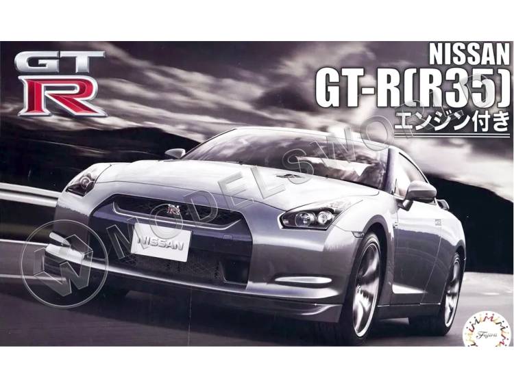 Склеиваемая пластиковая модель автомобиль Nissan GT-R (R35). Масштаб 1:24 - фото 1