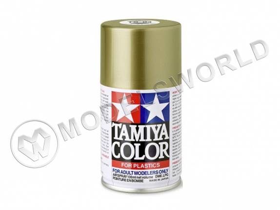 Краска-спрей Tamiya серии TS в баллонах по 100 мл. TS-84 Metallic Gold (Металлическое золото) - фото 1