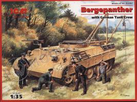 Склеиваемая пластиковая модель Bergepanther с германским танковым экипажем. Масштаб 1:35