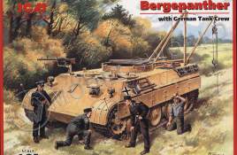 Склеиваемая пластиковая модель Bergepanther с германским танковым экипажем. Масштаб 1:35