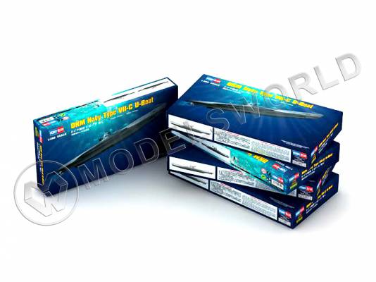 Склеиваемая пластиковая модель Немецкая ДПЛ U-boat Type VII C. Масштаб 1:350