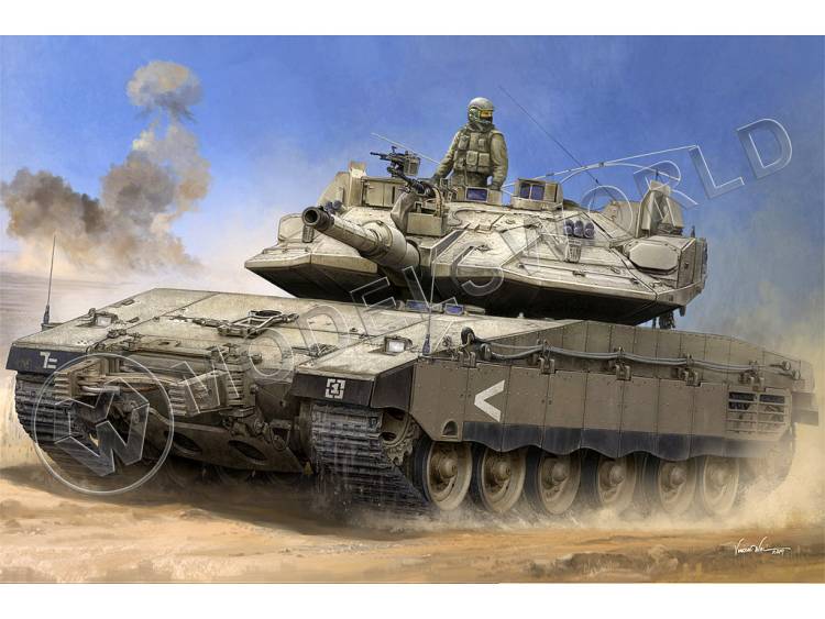 Склеиваемая пластиковая модель Израильский танк Merkava Mk IV w/Trophy. Масштаб 1:35 - фото 1