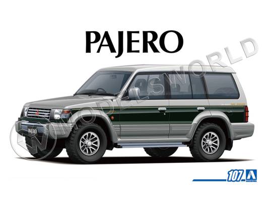 Склеиваемая пластиковая модель внедорожник Mitsubishi Pajero Super Exceed '91. Масштаб 1:24