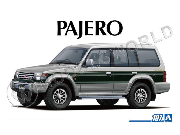 Склеиваемая пластиковая модель внедорожник Mitsubishi Pajero Super Exceed '91. Масштаб 1:24 - фото 1