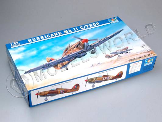 Склеиваемая пластиковая модель самолета "Харрикейн" Mk IIC/Trop + ФОТОТРАВЛЕНИЕ. Масштаб 1:24