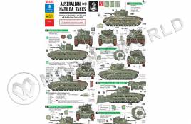 Декаль австалийский танк Matilda #1. Масштаб 1:35