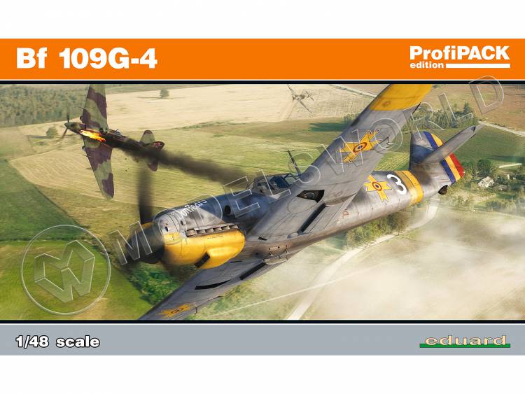 Склеиваемая пластиковая модель самолета Bf 109G-4. ProfiPACK. Масштаб 1:48 - фото 1