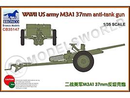 Склеиваемая пластиковая модель Американска противотанковая пушка M3A1. Масштаб 1:35
