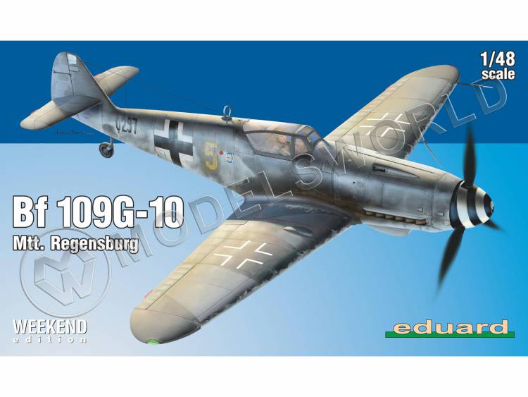 Склеиваемая пластиковая модель Bf 109G-10 Mtt. Regensburg. Weekend. Масштаб 1:48 - фото 1