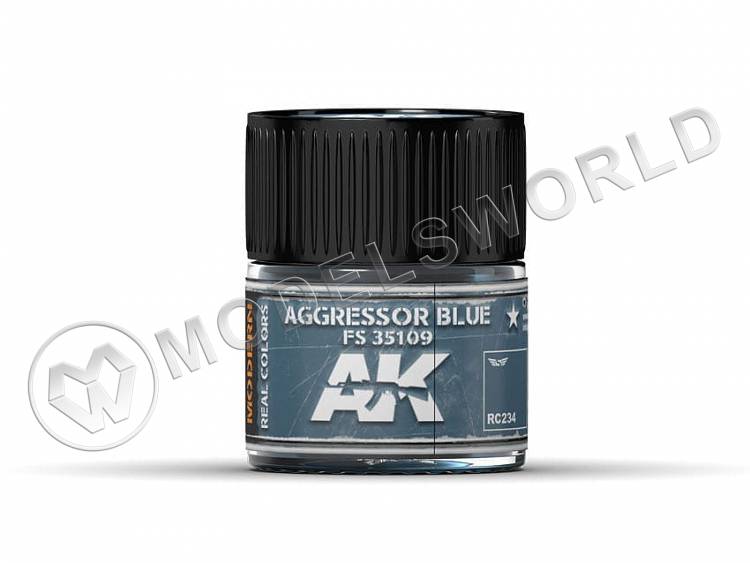 Акриловая лаковая краска AK Interactive Real Colors. Aggressor Blue FS 35109. 10 мл - фото 1