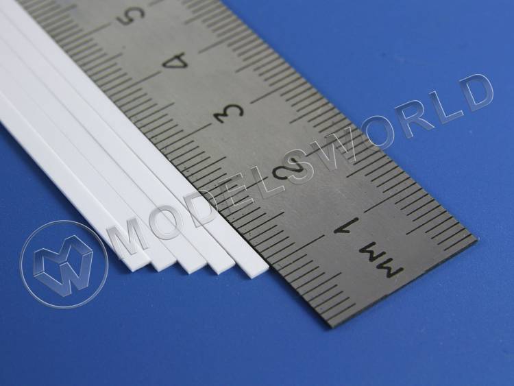 Полоска пластиковая для масштаба HO, 0.6х2.3 мм, 10 шт