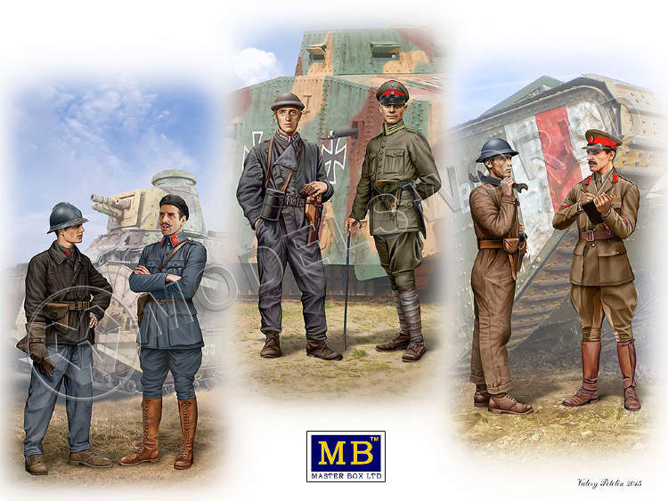 Фигуры Танкисты Первой мировой войны. Масштаб 1:35 - фото 1