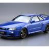 Склеиваемая пластиковая модель Nissan Skyline GT-R R34 V-spec II '02. Масштаб 1:24
